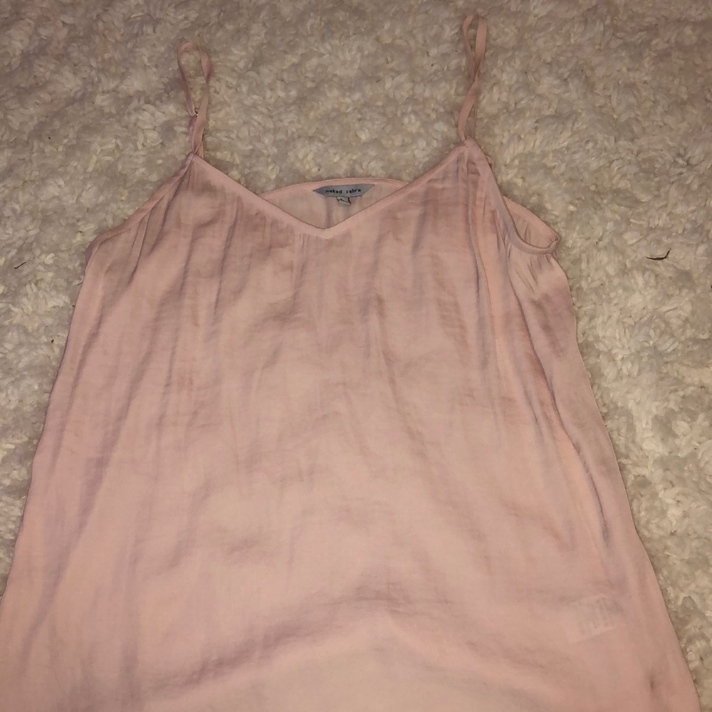 PINK silk tank top
